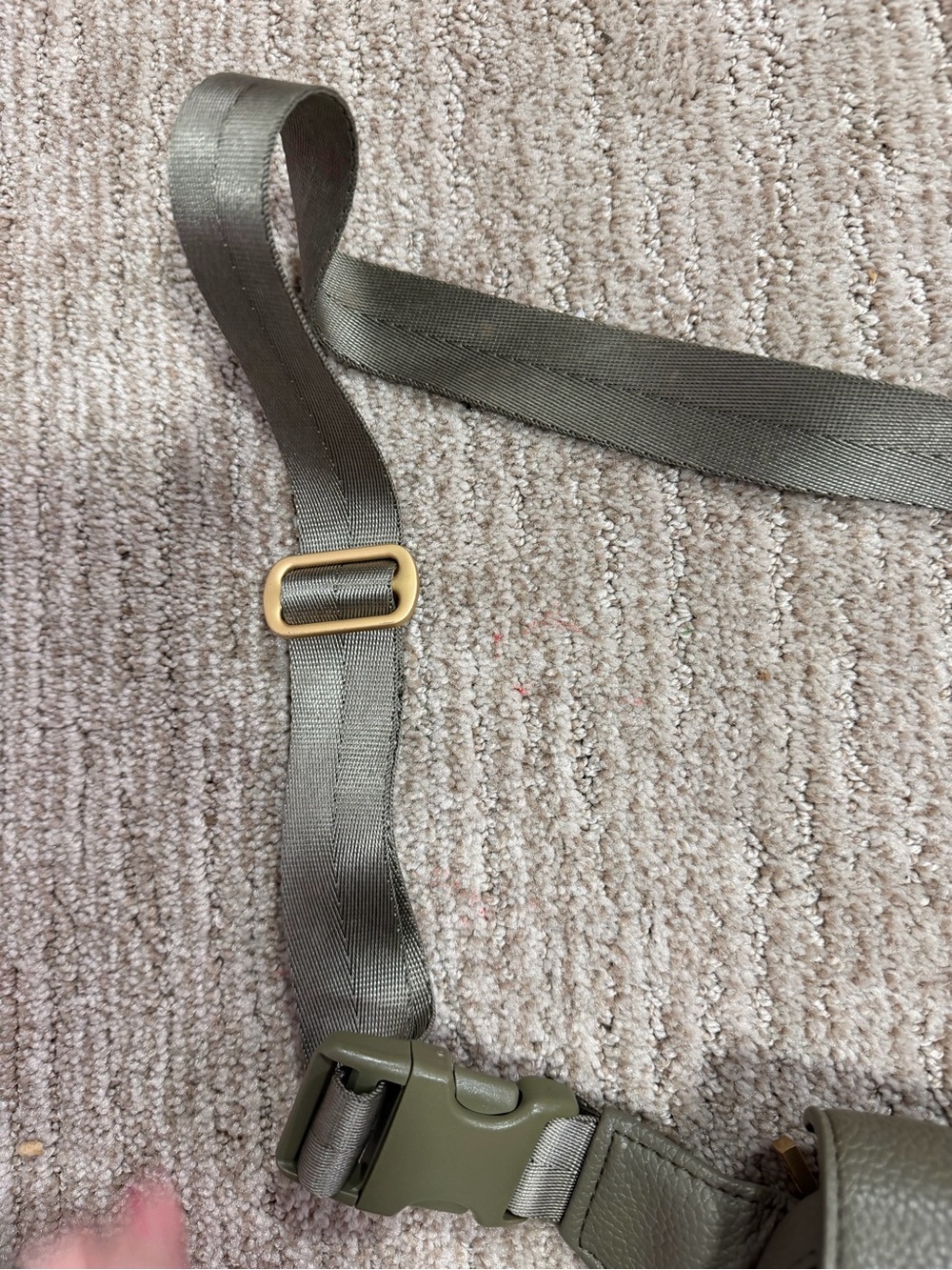 Freshly Picked Olive Green Crossbody Bag with Gold Accent - Picture 3 of 6